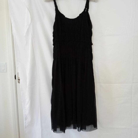 Basil & Maude Flowy Gathered Semi-Sheer Greek Tulle Dress (Stretchy) Size Small - Picture 8 of 9